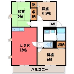 優泰佳ガーデンコート F棟の物件間取画像